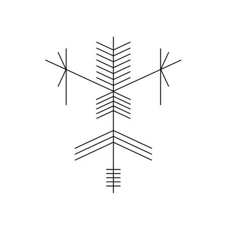 old tribe tattoo art design mentawai vector artのイラスト素材