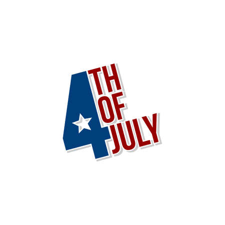 fourth of july sign label tag emblem vector artのイラスト素材