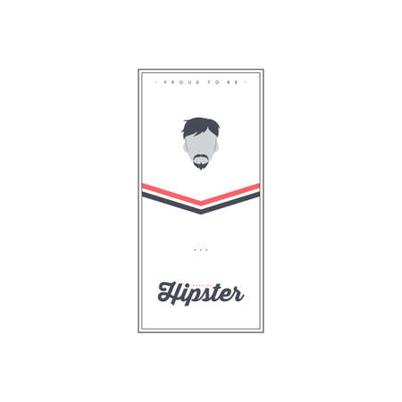 hipster retro gentleman society theme flyer brochure template vector artのイラスト素材