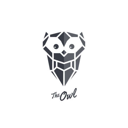 owl logo sign icon symbol bird vector art illustrationのイラスト素材