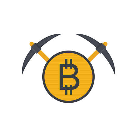 digital crypto currency money bitcoin vector art illustrationのイラスト素材