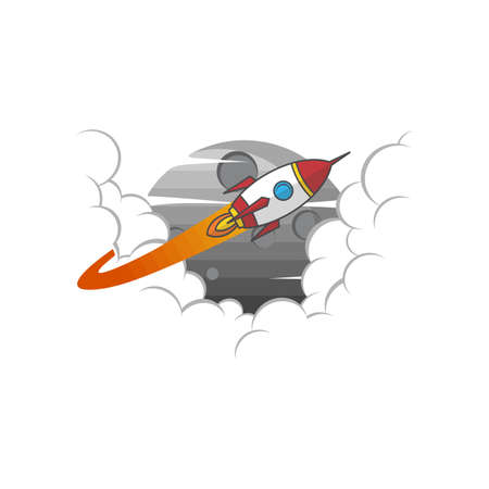space shuttle rocket sign color logo logotype vector artのイラスト素材