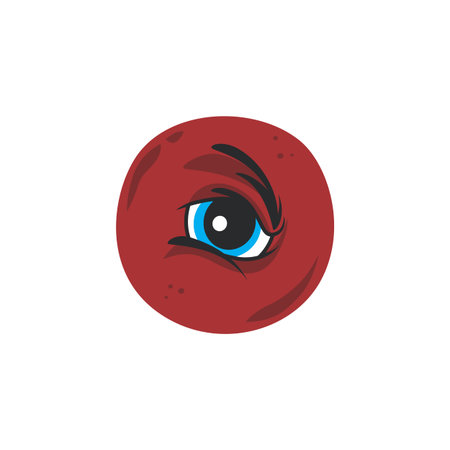angry mad eye alphabet initial logo vector artのイラスト素材