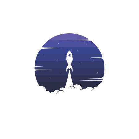 space rocket shuttle ship sign logo logotype vector artのイラスト素材