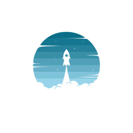 space rocket shuttle ship sign logo logotype vector artのイラスト素材