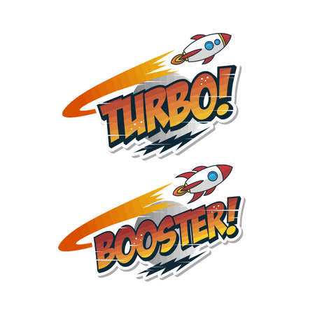 turbo booster rocket ship launch space exploration vector artのイラスト素材