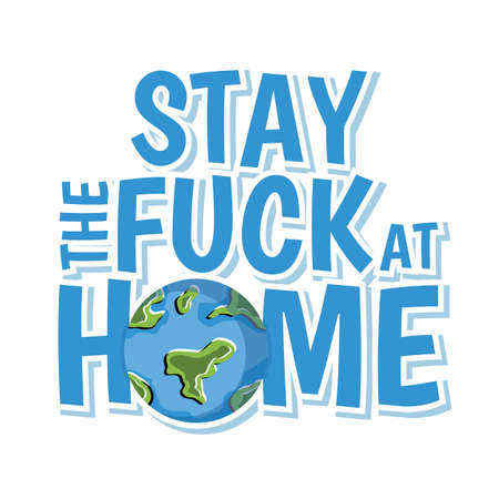 stay at home concept coronavirus quarantine vector artのイラスト素材