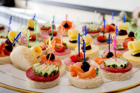 canape on the plate