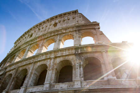 Rome, Italy, Coliseum in sunny dayの写真素材