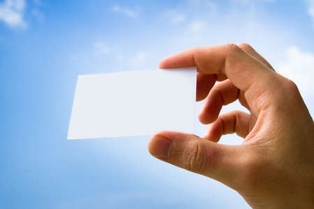 business card in handの写真素材