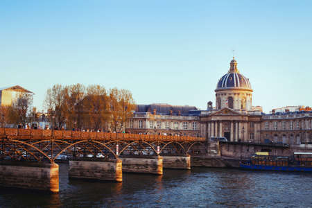 Bridge of arts, Pont des arts in Paris, Franceの写真素材