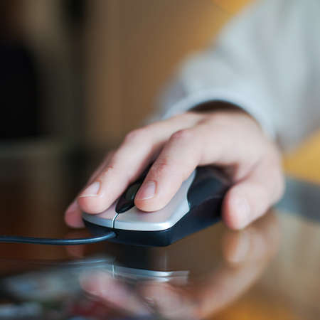 computer mouse close up, clickの写真素材