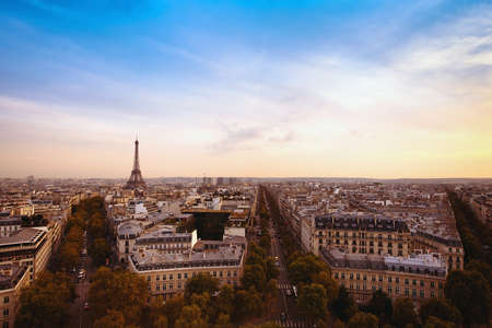 beautiful panoramic view of Parisの写真素材
