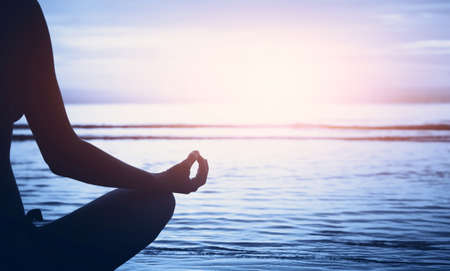 well being concept, yoga backgroundの写真素材