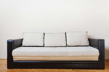 couch in white roomの写真素材