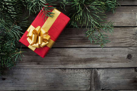 christmas card with the giftの写真素材
