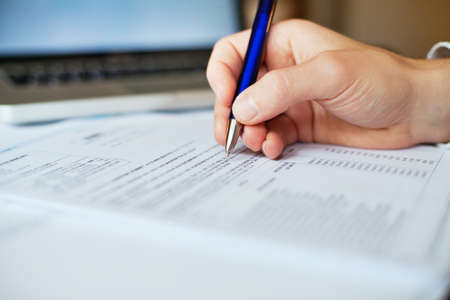 tax form analyzingの写真素材