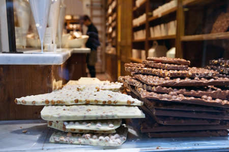 chocolate shop in Belgium, Brusselsの写真素材