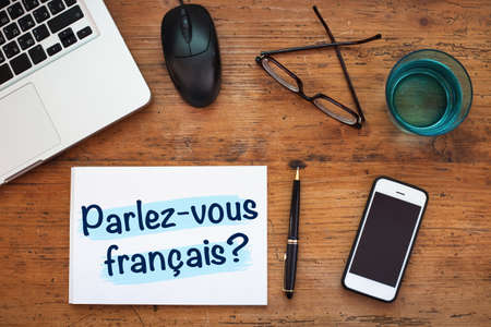 learning french concept, do you speak frenchの写真素材
