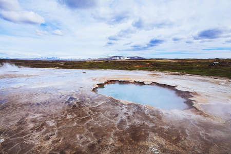 Iceland landscape, Hveravellir geothermal areaの写真素材