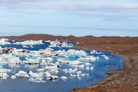 glacier lake, surreal landscape from Iceland