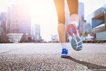 running in the cityの写真素材