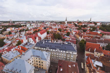 panorama of Tallinn, Estoniaの写真素材