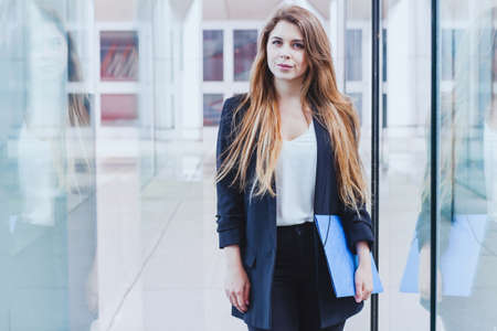 portrait of business woman looking at the cameraの写真素材