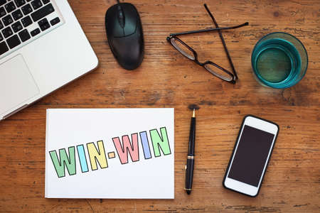 win win conceptの写真素材