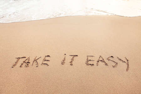 Take it easy, positive thinking lifestyle, carefree or relax conceptの写真素材