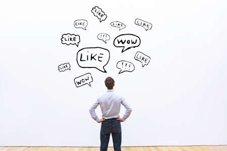 positive feedback concept, likes on social networksの写真素材