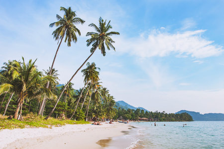tropical beach in Thailand on Koh Chang island