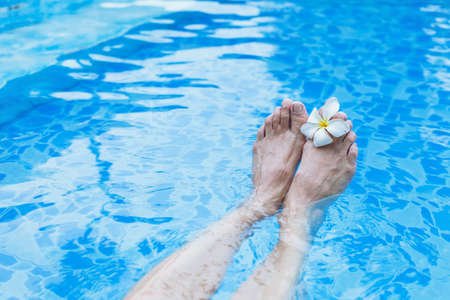 spa treatment for feet and skin, wellness background, health and beauty conceptの写真素材