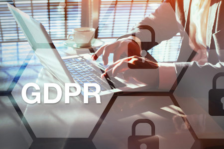 GDPR concept, general data protection regulation, information security conceptの写真素材