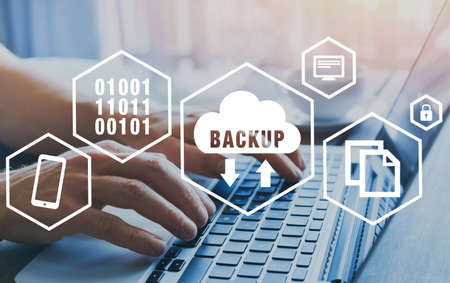 backup concept with cloud technology onlineの写真素材