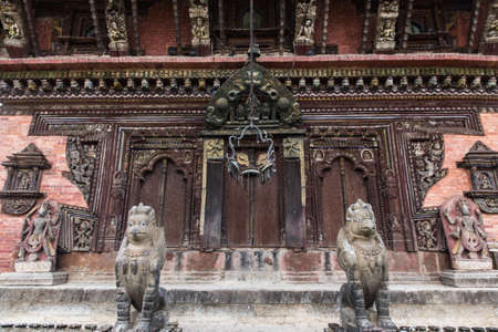 BHAKTAPUR NEPAL - APRIL 12, 2019: Chandu Narayan hindu Temple one of the oldest temples in the county historyのeditorial素材