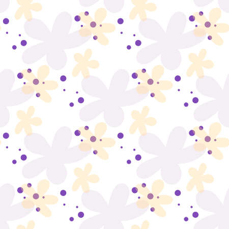 Seamless pattern of delicate simple flowers. EPS10のイラスト素材