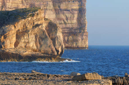 Dwejra cliffs early evening. Gozo island, Maltaの写真素材