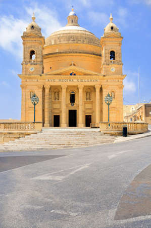 Malta, church in willage Haz-Zebbugの写真素材