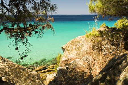 Seashore at Sithonia, Halkidiki, Northern Greeceの写真素材
