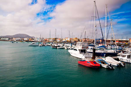Corralejo marina, Fuertevntura, Canary islands, Spainのeditorial素材