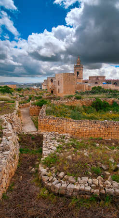 Fortifications in La Citadella, Victoria, Gozo, Maltaのeditorial素材