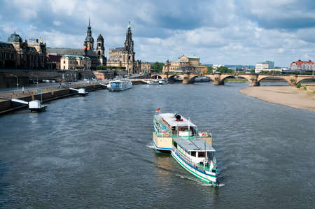 Dresden Old Town across the waterのeditorial素材