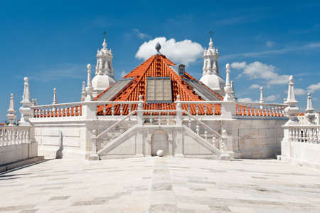 Roof of Monastery of St. Vincent Outside the Walls, or Iglesia de Sao Vicente de Fora in Lisbon, Portugalの写真素材