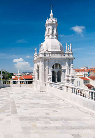 Roof of Church of St. Vincent Outside the Walls, or Iglesia de Sao Vicente de Fora in Lisbon, Portugalの写真素材