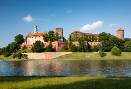Royal castle at Wawel hill, Krakow, Poland のeditorial素材