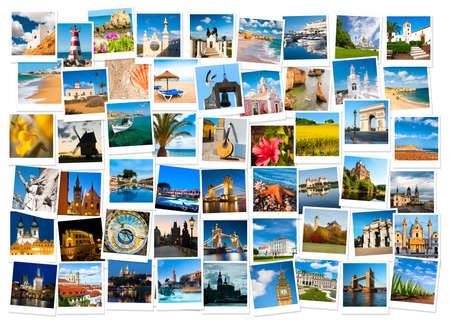 Travel in Europe and nature collageのeditorial素材