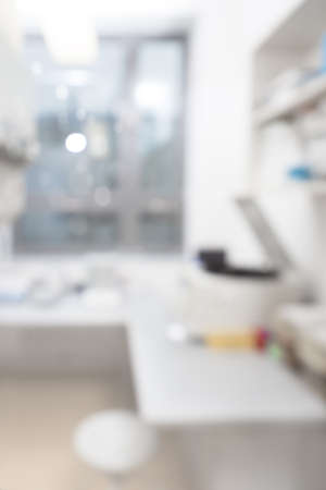 Scientific background out of focus. Modern laboratory interior out of focus, including equipmentの写真素材