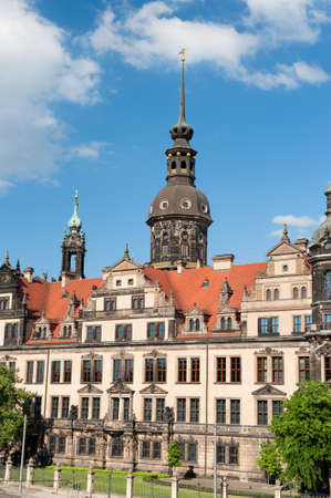 Closeup on Dresden Castle or Royal Palace  Residenzschloss  in Dresden, Germanyのeditorial素材