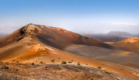 Mountains of fire,Timanfaya on Lanzarote, Canary islands, Spain の写真素材